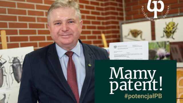 prof. Sławomir Bakier z patentem
